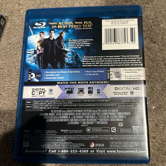 📀 5 for $25 Percy Jackson: Sea of Monsters Blu-Ray and DVD - Picture 3 of 7